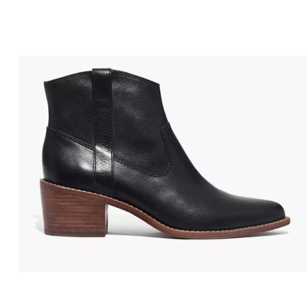 Madewell Women's The Hailie Black Leather Boots Size 9.5 Style AA216